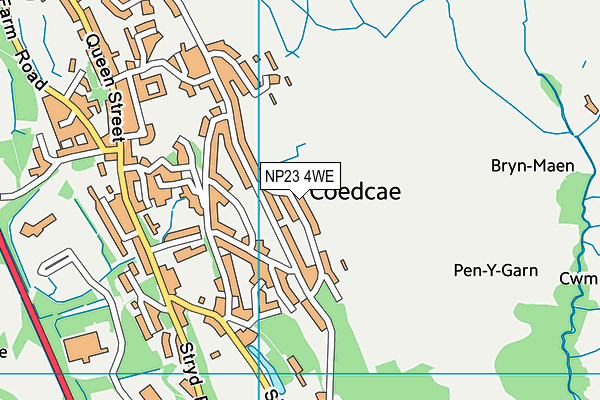 NP23 4WE map - OS VectorMap District (Ordnance Survey)