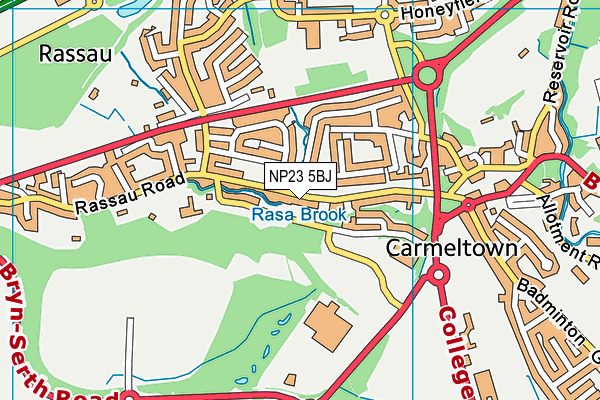 NP23 5BJ map - OS VectorMap District (Ordnance Survey)