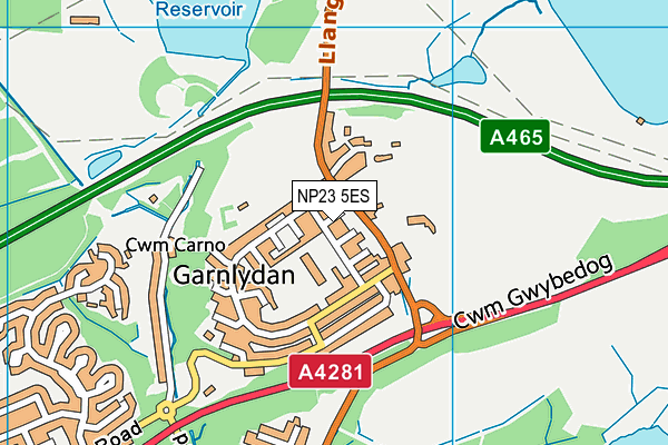 NP23 5ES map - OS VectorMap District (Ordnance Survey)