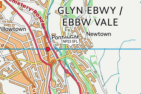 NP23 5FL map - OS VectorMap District (Ordnance Survey)