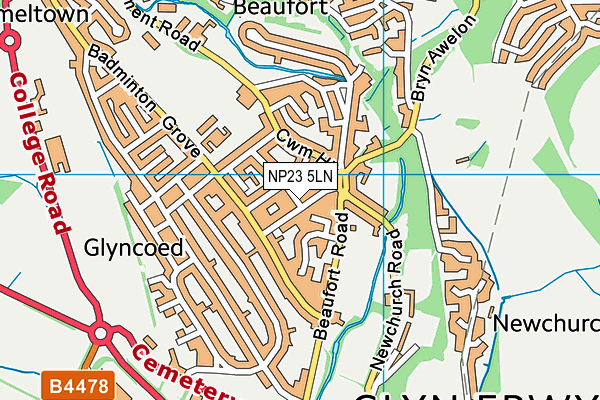NP23 5LN map - OS VectorMap District (Ordnance Survey)