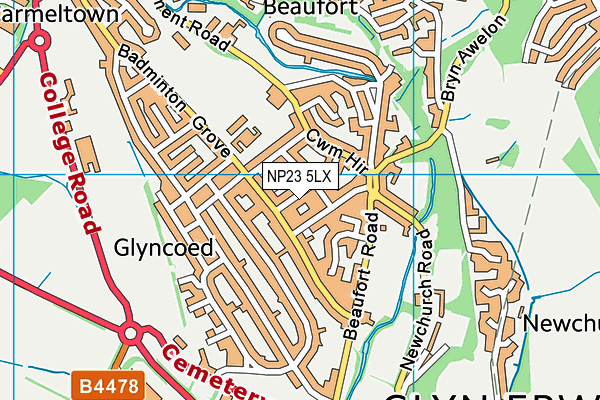 NP23 5LX map - OS VectorMap District (Ordnance Survey)