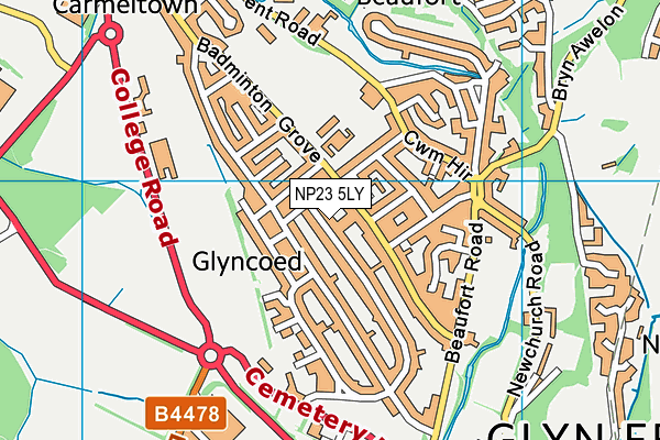 NP23 5LY map - OS VectorMap District (Ordnance Survey)
