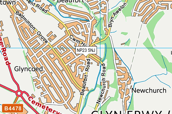 NP23 5NJ map - OS VectorMap District (Ordnance Survey)