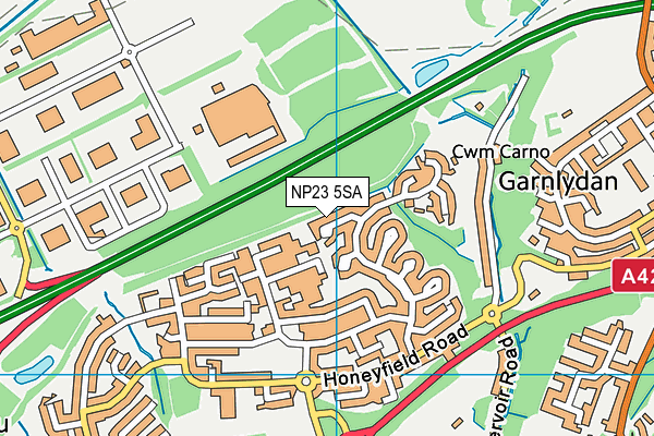 NP23 5SA map - OS VectorMap District (Ordnance Survey)