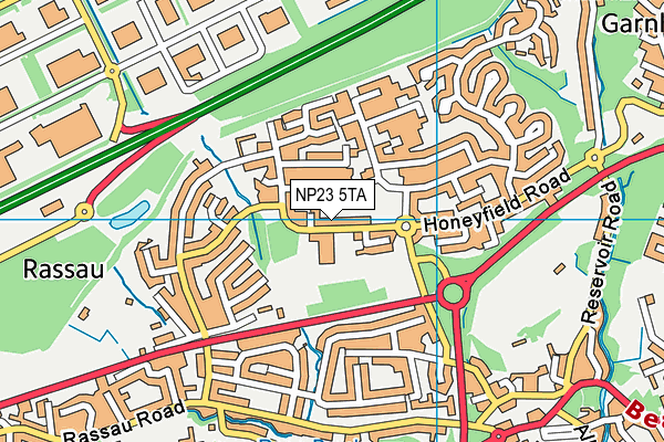 NP23 5TA map - OS VectorMap District (Ordnance Survey)