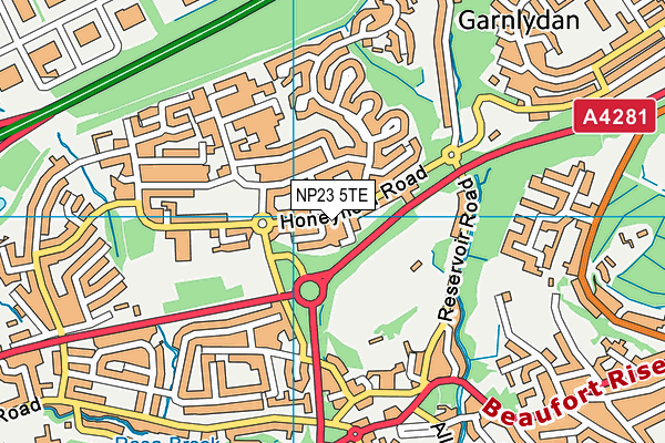 NP23 5TE map - OS VectorMap District (Ordnance Survey)