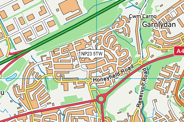 NP23 5TW map - OS VectorMap District (Ordnance Survey)