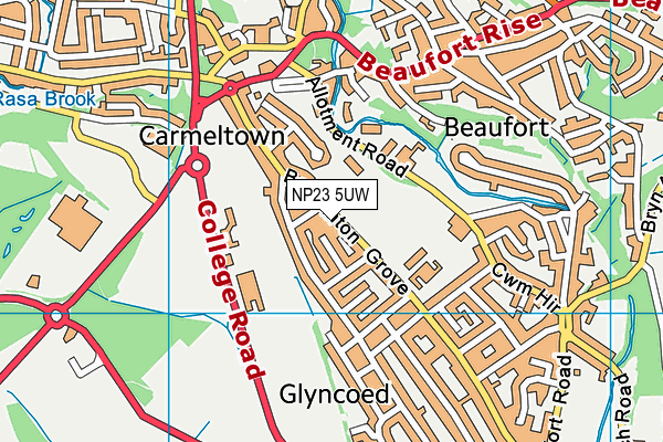 NP23 5UW map - OS VectorMap District (Ordnance Survey)