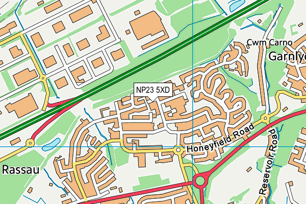 NP23 5XD map - OS VectorMap District (Ordnance Survey)