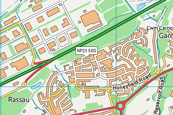 NP23 5XG map - OS VectorMap District (Ordnance Survey)