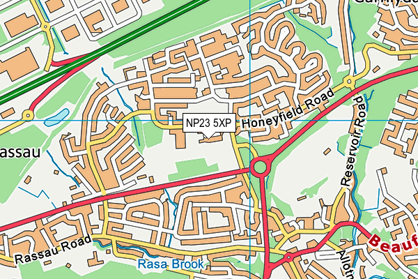 NP23 5XP map - OS VectorMap District (Ordnance Survey)