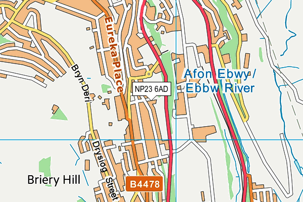 NP23 6AD map - OS VectorMap District (Ordnance Survey)