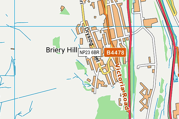 NP23 6BR map - OS VectorMap District (Ordnance Survey)