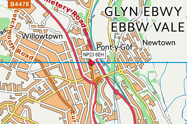 NP23 6EH map - OS VectorMap District (Ordnance Survey)