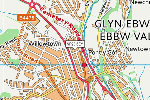 NP23 6EY map - OS VectorMap District (Ordnance Survey)