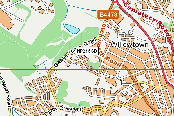 NP23 6GD map - OS VectorMap District (Ordnance Survey)