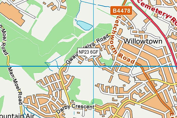 NP23 6GF map - OS VectorMap District (Ordnance Survey)