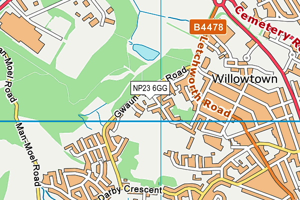 NP23 6GG map - OS VectorMap District (Ordnance Survey)
