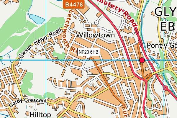 NP23 6HB map - OS VectorMap District (Ordnance Survey)