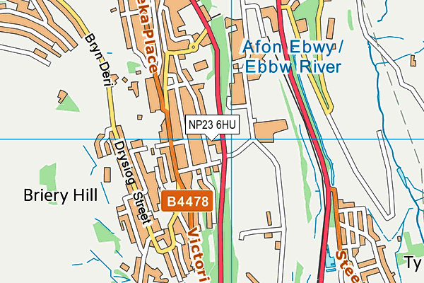 NP23 6HU map - OS VectorMap District (Ordnance Survey)