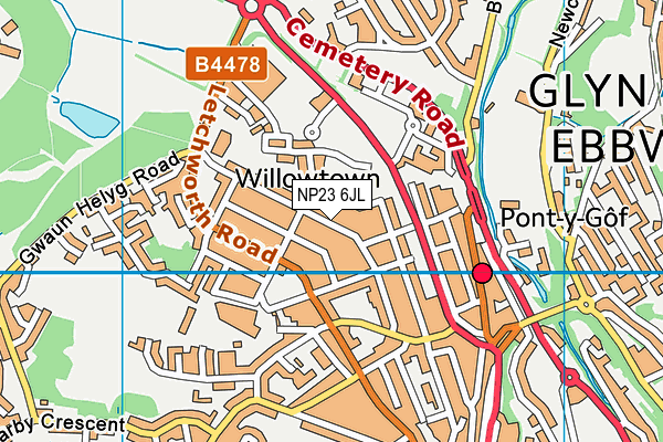 NP23 6JL map - OS VectorMap District (Ordnance Survey)