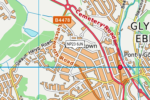 NP23 6JN map - OS VectorMap District (Ordnance Survey)