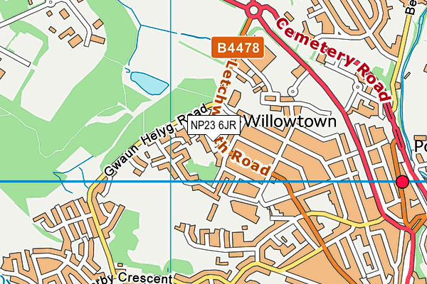NP23 6JR map - OS VectorMap District (Ordnance Survey)