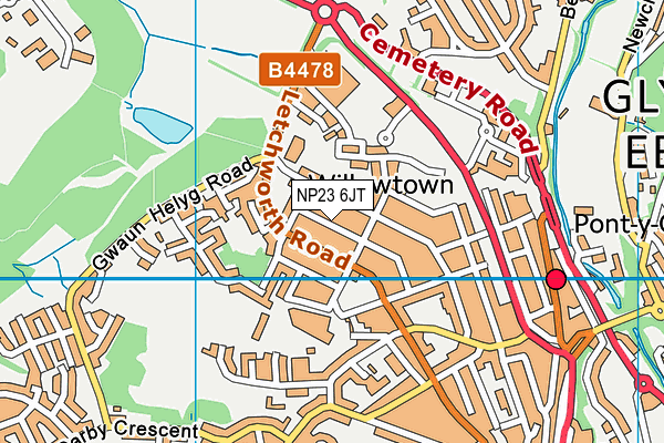 NP23 6JT map - OS VectorMap District (Ordnance Survey)