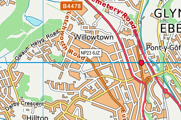 NP23 6JZ map - OS VectorMap District (Ordnance Survey)