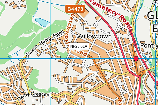 NP23 6LA map - OS VectorMap District (Ordnance Survey)