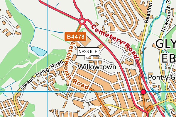 NP23 6LF map - OS VectorMap District (Ordnance Survey)