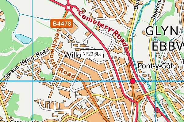 NP23 6LJ map - OS VectorMap District (Ordnance Survey)