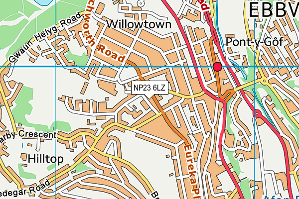 NP23 6LZ map - OS VectorMap District (Ordnance Survey)