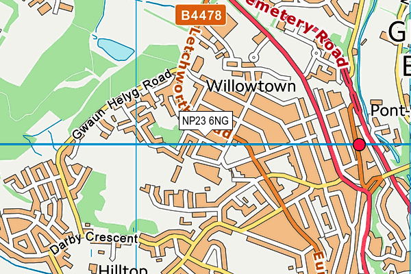 NP23 6NG map - OS VectorMap District (Ordnance Survey)