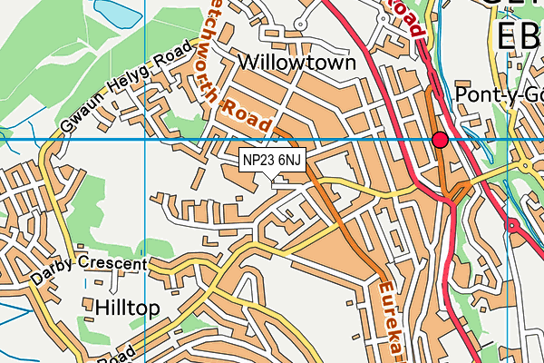 Willowtown Primary School map (NP23 6NJ) - OS VectorMap District (Ordnance Survey)