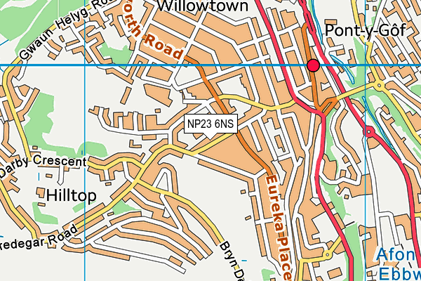 NP23 6NS map - OS VectorMap District (Ordnance Survey)