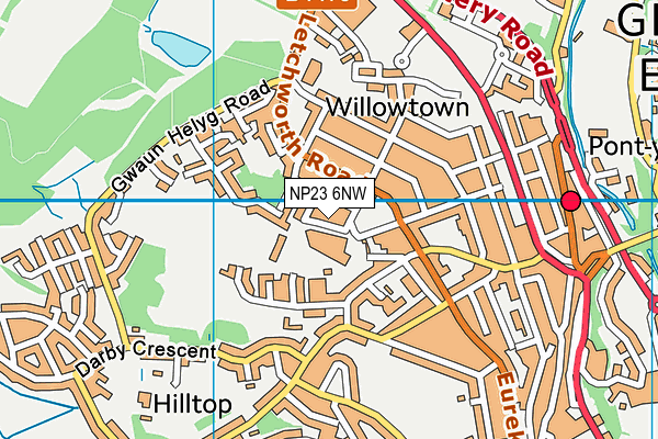 NP23 6NW map - OS VectorMap District (Ordnance Survey)