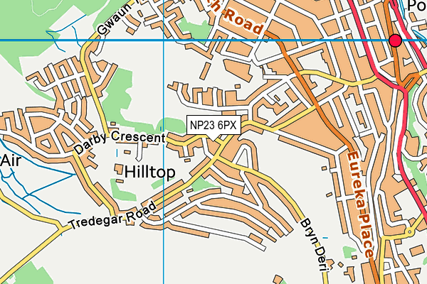 NP23 6PX map - OS VectorMap District (Ordnance Survey)