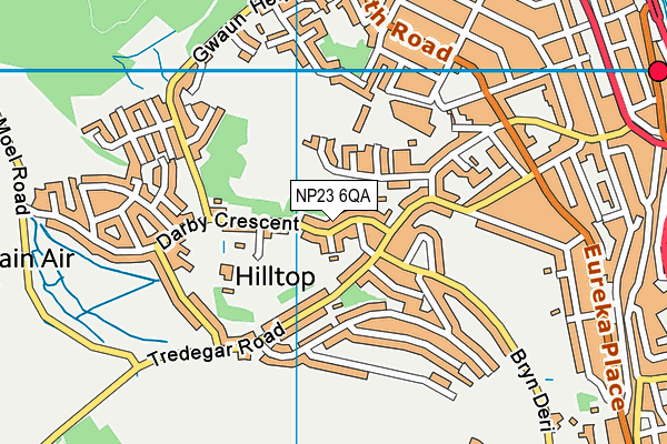 NP23 6QA map - OS VectorMap District (Ordnance Survey)