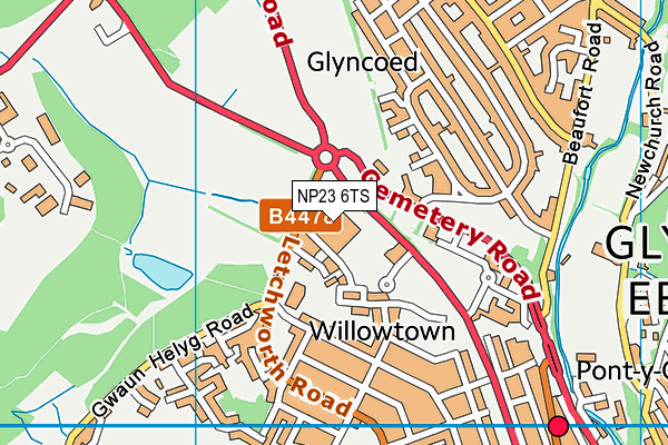 NP23 6TS map - OS VectorMap District (Ordnance Survey)