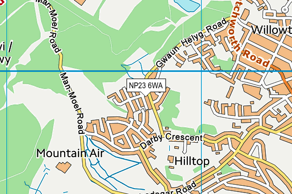 NP23 6WA map - OS VectorMap District (Ordnance Survey)