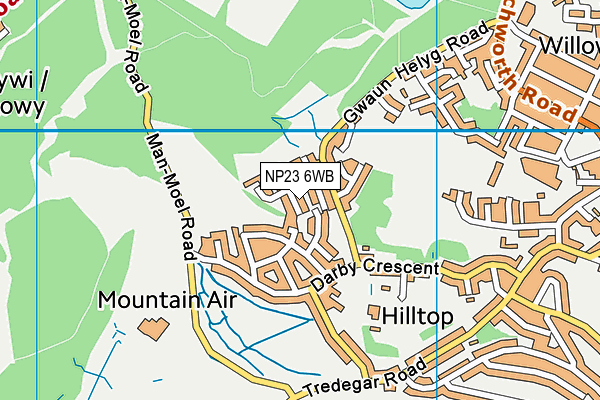 NP23 6WB map - OS VectorMap District (Ordnance Survey)