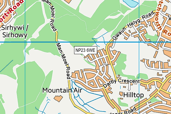 NP23 6WE map - OS VectorMap District (Ordnance Survey)