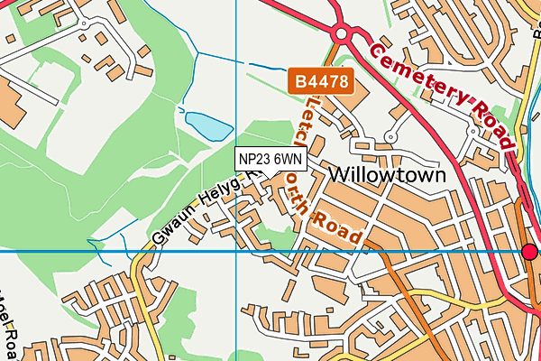 NP23 6WN map - OS VectorMap District (Ordnance Survey)