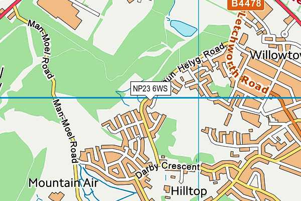 NP23 6WS map - OS VectorMap District (Ordnance Survey)