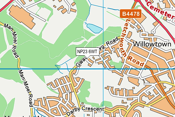 NP23 6WT map - OS VectorMap District (Ordnance Survey)