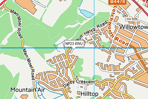 NP23 6WU map - OS VectorMap District (Ordnance Survey)