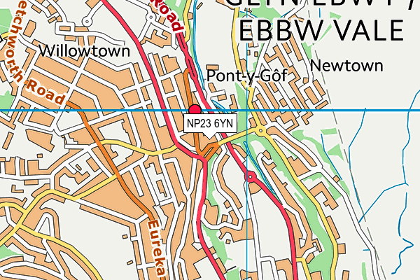 NP23 6YN map - OS VectorMap District (Ordnance Survey)