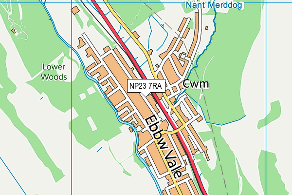 NP23 7RA map - OS VectorMap District (Ordnance Survey)